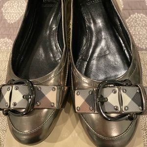 Burberry Pewter Ballet Flats